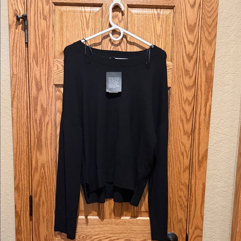 Bar III Black Crew Neck Sweater